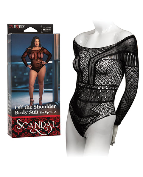 Scandal Off the Shoulder Body Suit - Black