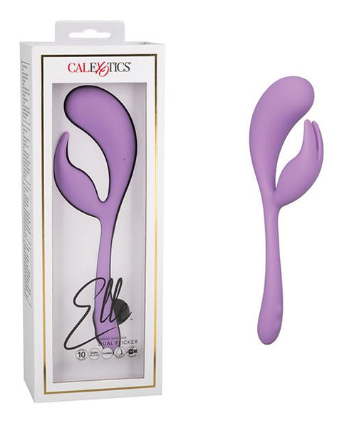 Elle Liquid Silicone Dual Flicker - Purple