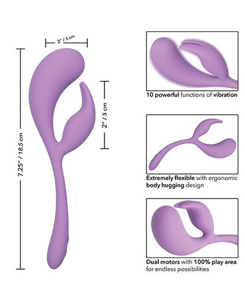 Elle Liquid Silicone Dual Flicker - Purple Vibrators