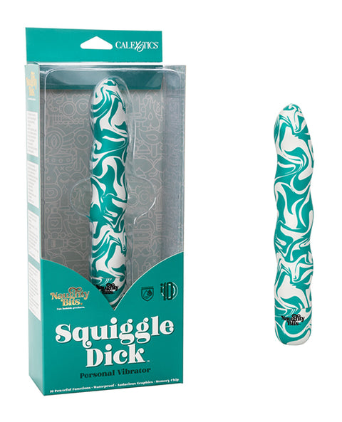 Naughty Bits Squiggle Dick Personal Vibrator - Turquoise Vibrators