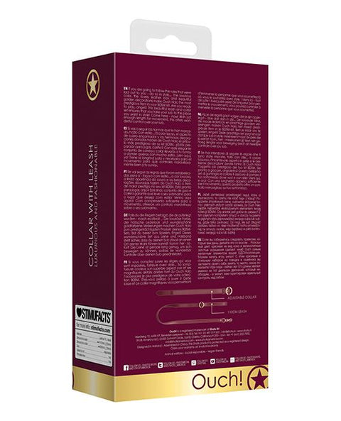 Shots Ouch Halo Collar w/Leash Bondage & Restraints