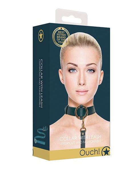 Shots Ouch Halo Collar w/Leash Bondage & Restraints