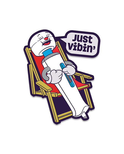 Wood Rocket Fuck Buddies Just Vibin' Pin - Multi Color Novelty Items