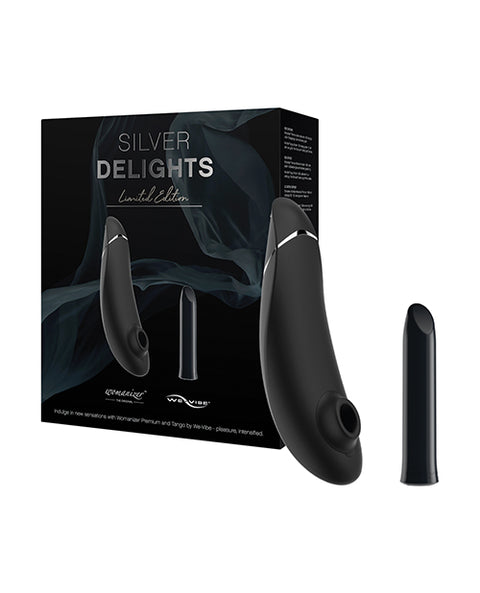 We-Vibe Tango/Womanizer Premium Silver Delights Collection - Silver/Black