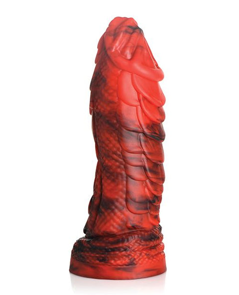 Creature Cocks Fire Dragon Scaly Silicone Dildo - Red