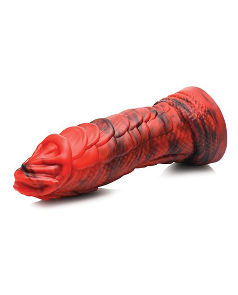 Creature Cocks Fire Dragon Scaly Silicone Dildo - Red