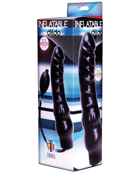 Trinity Vibes 11" Inflatable Dildo - Black
