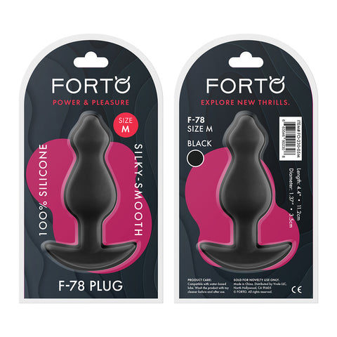 F-78: POINTEE 100% SILICONE PLUG - BLACK