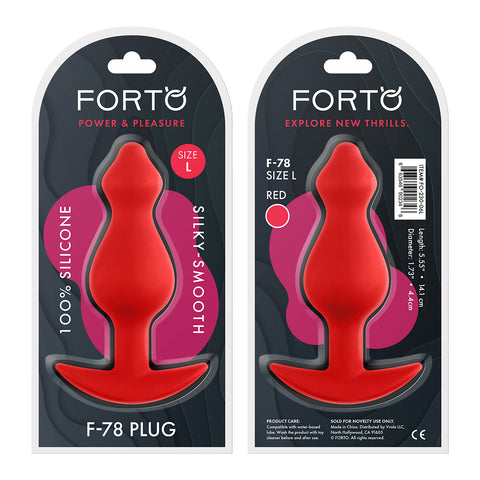 F-78: POINTEE 100% SILICONE PLUG - RED