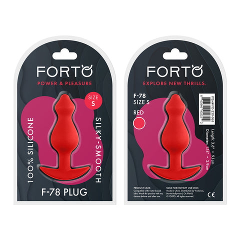 F-78: POINTEE 100% SILICONE PLUG - RED